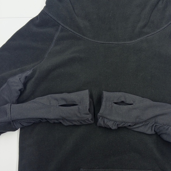 Lululemon Women’s Don’t Hurry Be Happy Fleece Cowl Neck Hoodie Black Size 6 - Picture 9 of 13